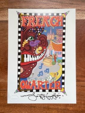 "French Quarter" hand-pulled serigraph signed by Jamie Hayes